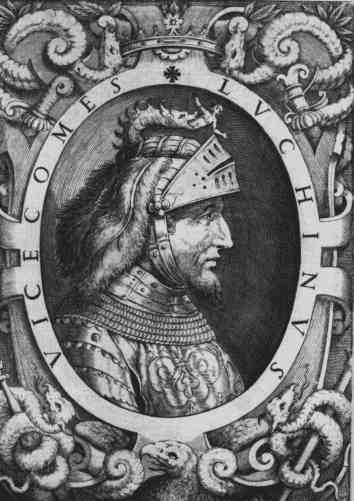 Luchino Visconti, Sommario delle vite de' duchi di Milano, cosi Visconti, come Sforzeschi, Venezia, 1574 di Girolamo Porro