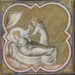 Chilperico strangola nel sonno Galsuintha, miniatura da le Grandes Chroniques de France, 1375-1380,Paris, BnF, ms. Français 2 813, fo 31ro